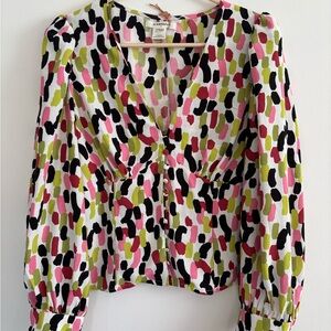 Glamorous Multicolor Abstract Blouse